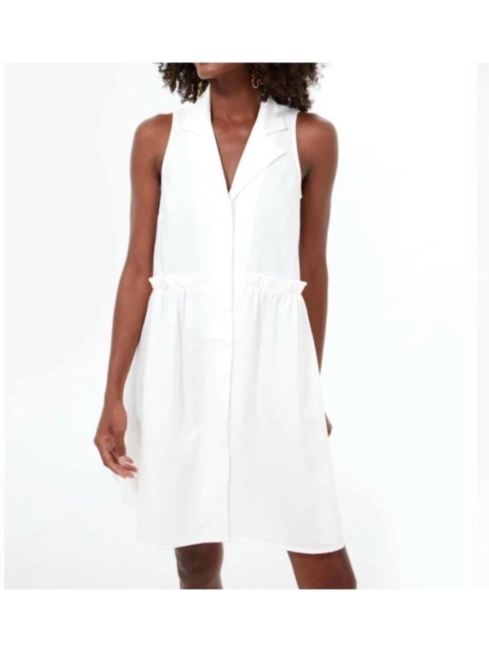 Tuckernuck Oxford White Sleeveless Shirt Dress Sz XXS Preppy Sold Out Style